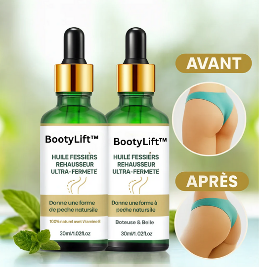 BootyLift™ Huile Ultra-Fermeté | Galbe, lifte et bombe vos fesses en seulement 7 jours!