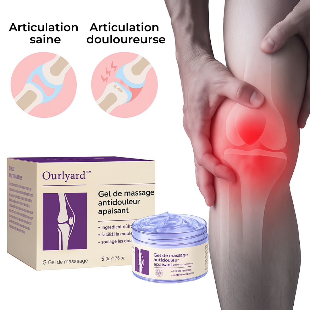 Ourlyard™ Gel Anti-douleur à l'Huile de Curcuma et d'Émeu | Soulage les articulations en 10 minutes!