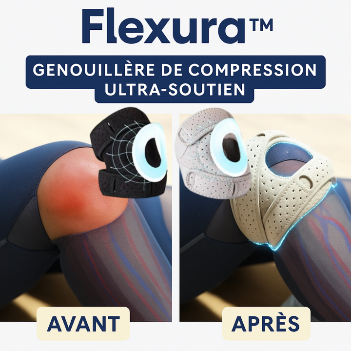 Flexura™ Genouillère de Compression Ultra-Soutien | Supprimez vos douleurs de genoux en 3 minutes – sans médicaments!