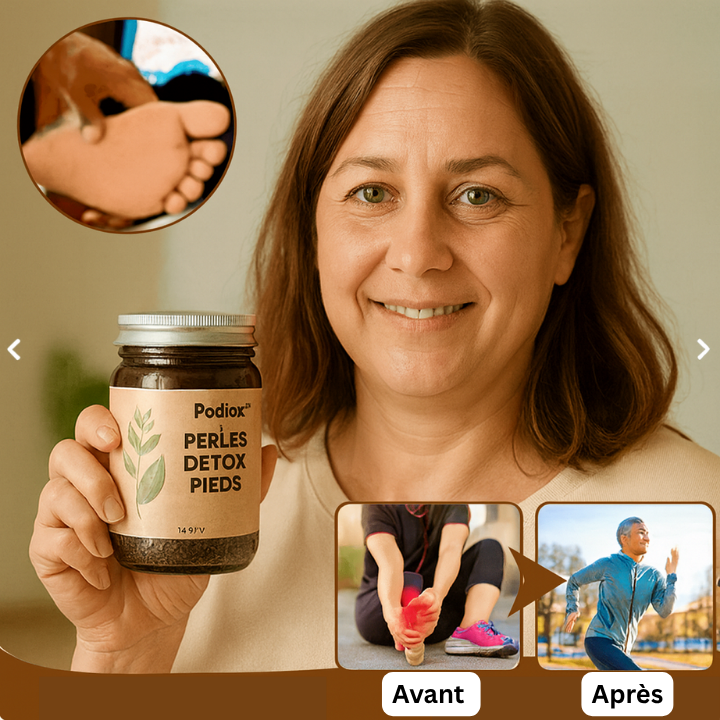 Podiox™ Perles Détox Pieds | Éliminez douleurs, gonflements et toxines en 15 minutes chrono!