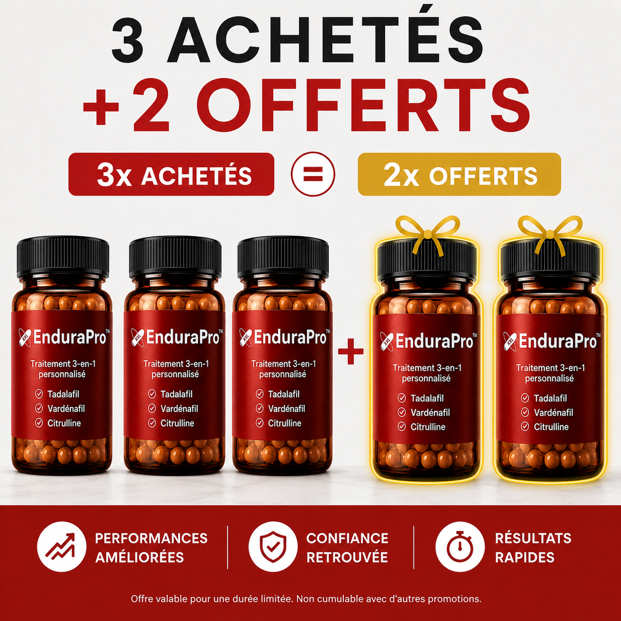 EnduraPro™ Gélule Virilité Instantanée | Retrouvez une érection ferme en 5 minutes, sans ordonnance !
