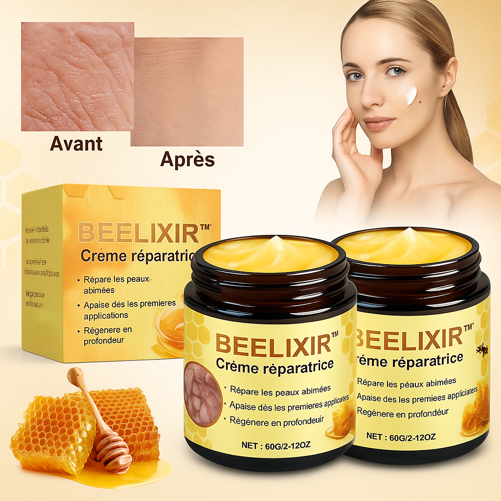 BeeLixir™ Crème Régénérante au Venin d’Abeille | Répare, Lisse et Rajeunit Votre Peau en 7 Jours!