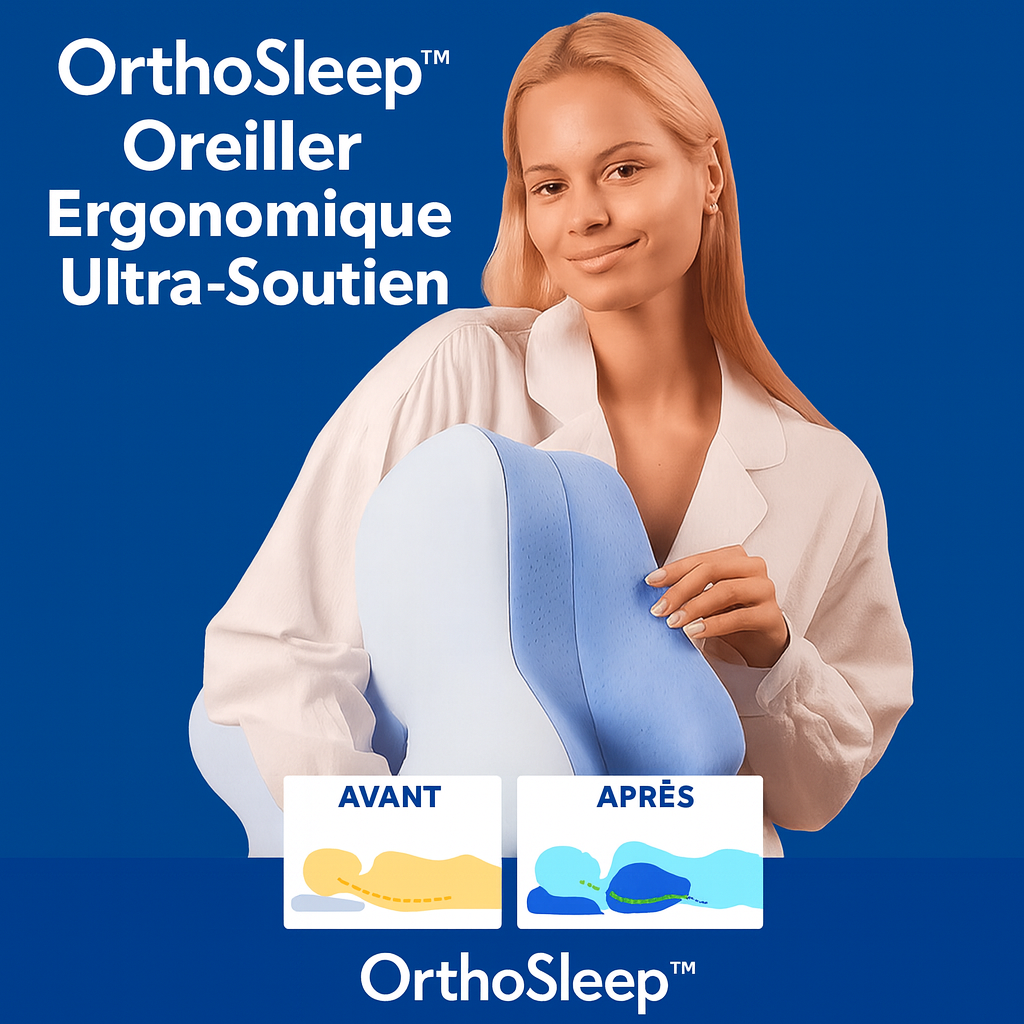 OrthoSleep™ Oreiller Ergonomique Ultra-Soutien | Réveillez-vous sans douleurs dès demain matin!