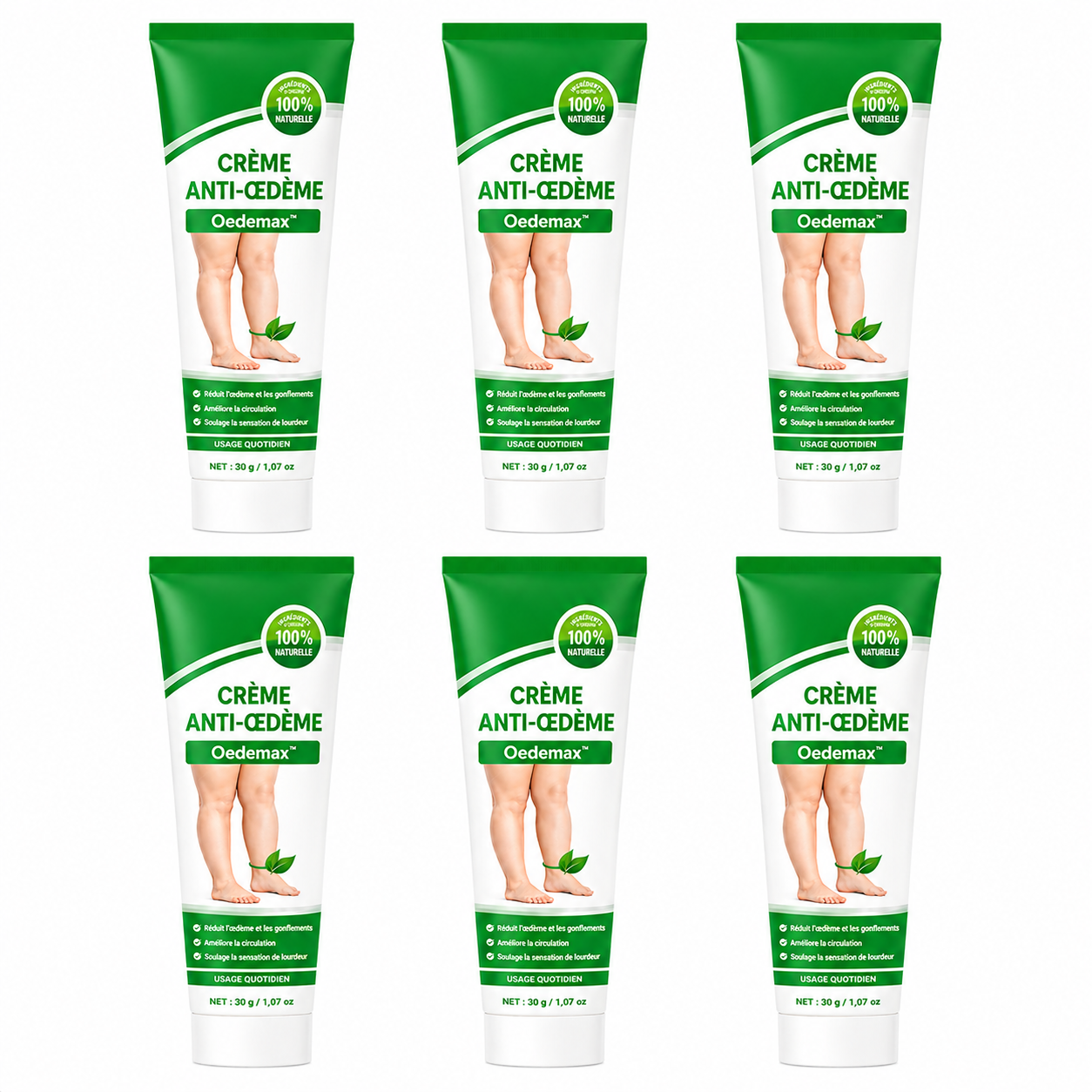 Oedemax™ Crème Anti-Œdème | Dégonfle vos jambes de 92% en seulement 24 heures !