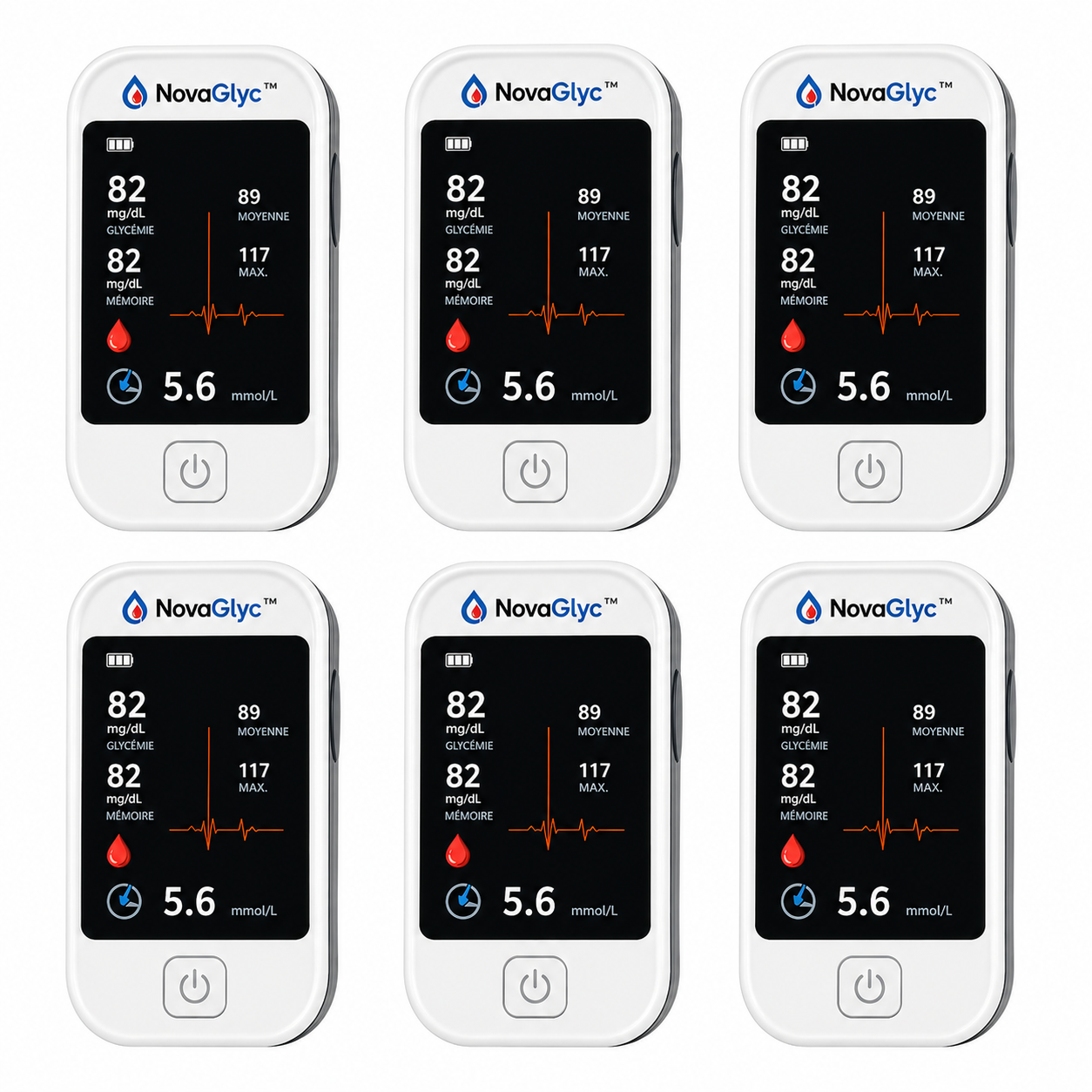 NovaGlyc™ Dispositif de Mesure Sans Douleur | Fini les piqûres aux doigts, lisez votre taux de sucre en 5 secondes !