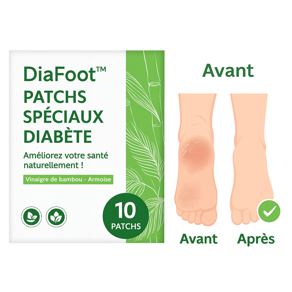 DiaFoot™ Patchs Spéciaux Diabète | Soulagent vos douleurs et régulent naturellement votre glycémie!