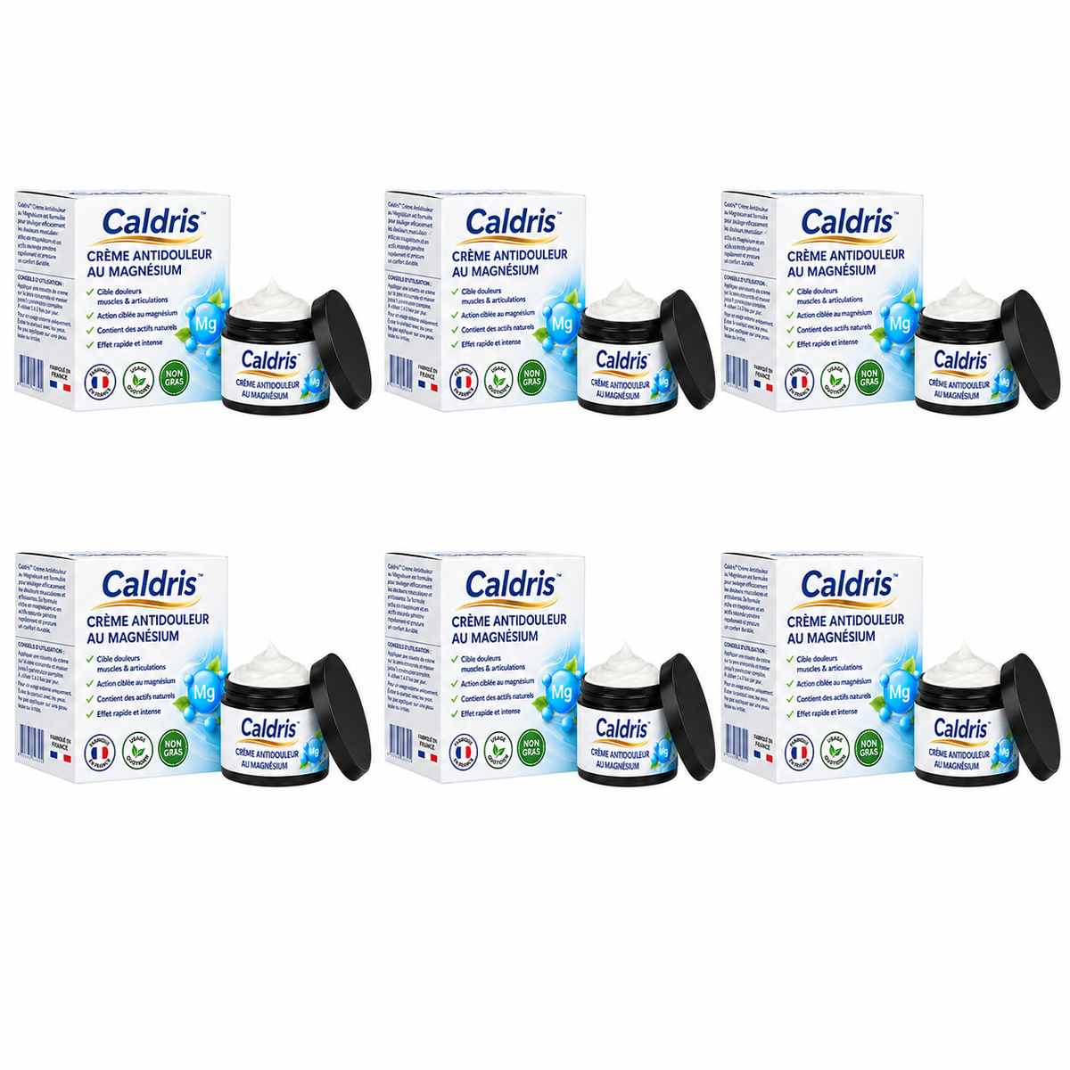 Caldris™ Crème Antidouleur au Magnésium | Supprimez vos douleurs articulaires en 3 minutes !