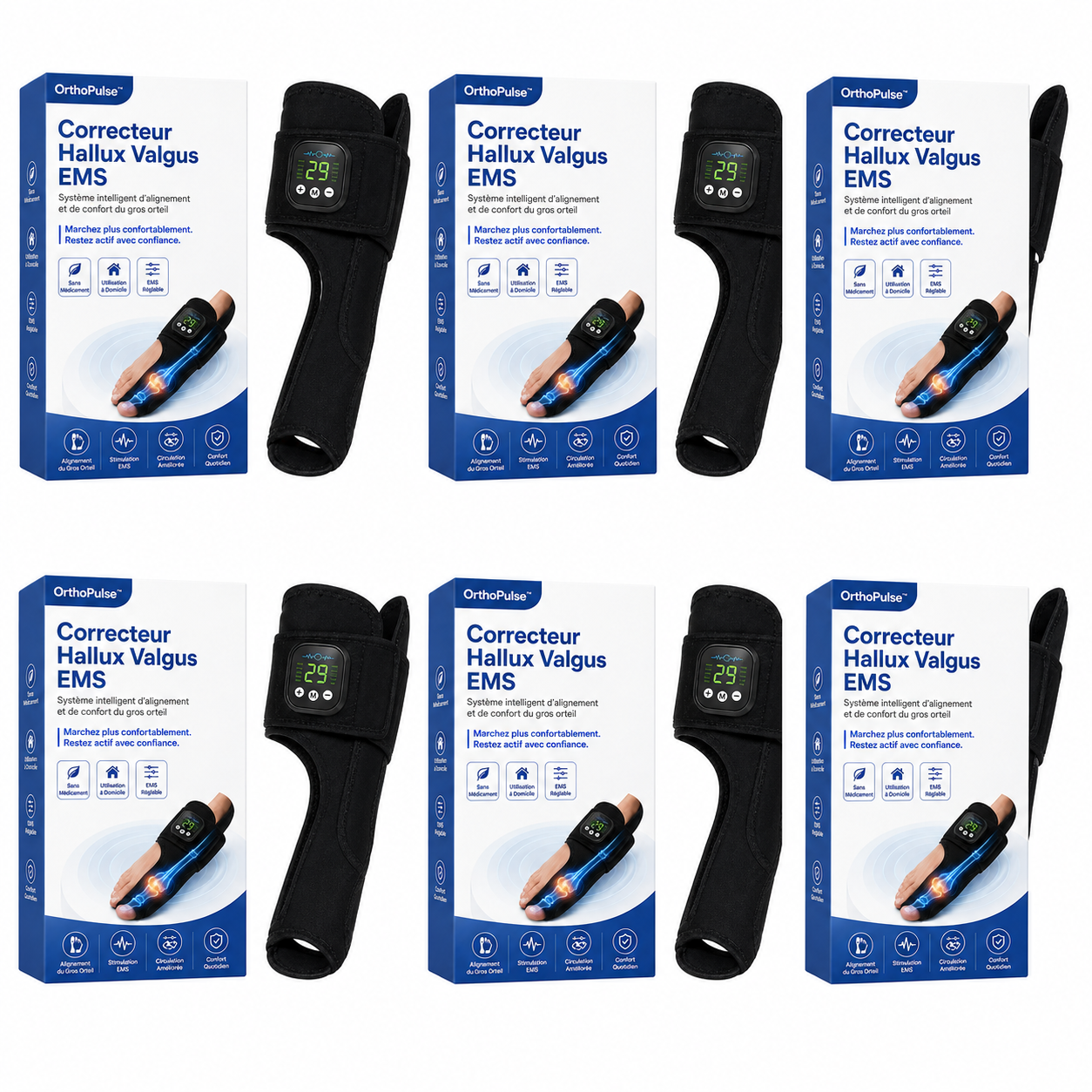 OrthoPulse™ Correcteur Hallux Valgus EMS | Soulagez la pression du gros orteil et marchez plus confortablement !