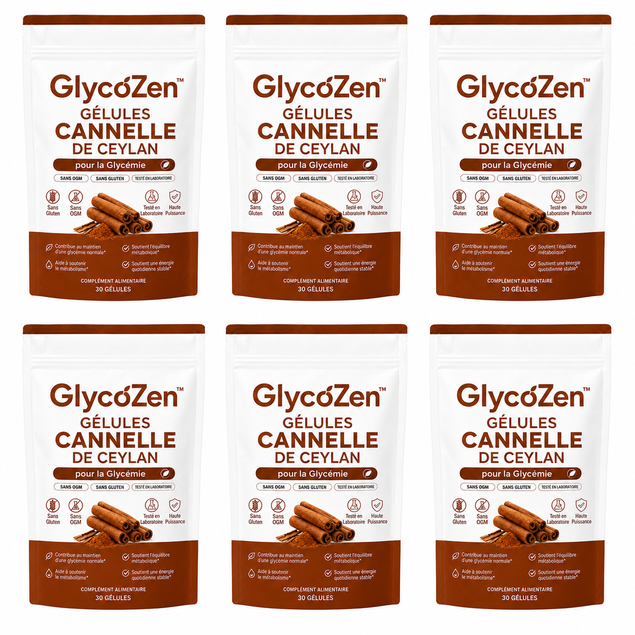 GlycoZen™ Gélules Cannelle de Ceylan pour la Glycémie | Stoppez les pics de sucre et retrouvez une énergie stable en 7 jours !