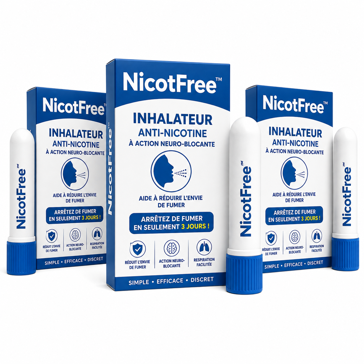 NicotFree™ Inhalateur Anti-Nicotine à Action Neuro-Blocante | Arrêtez de fumer en seulement 3 jours !