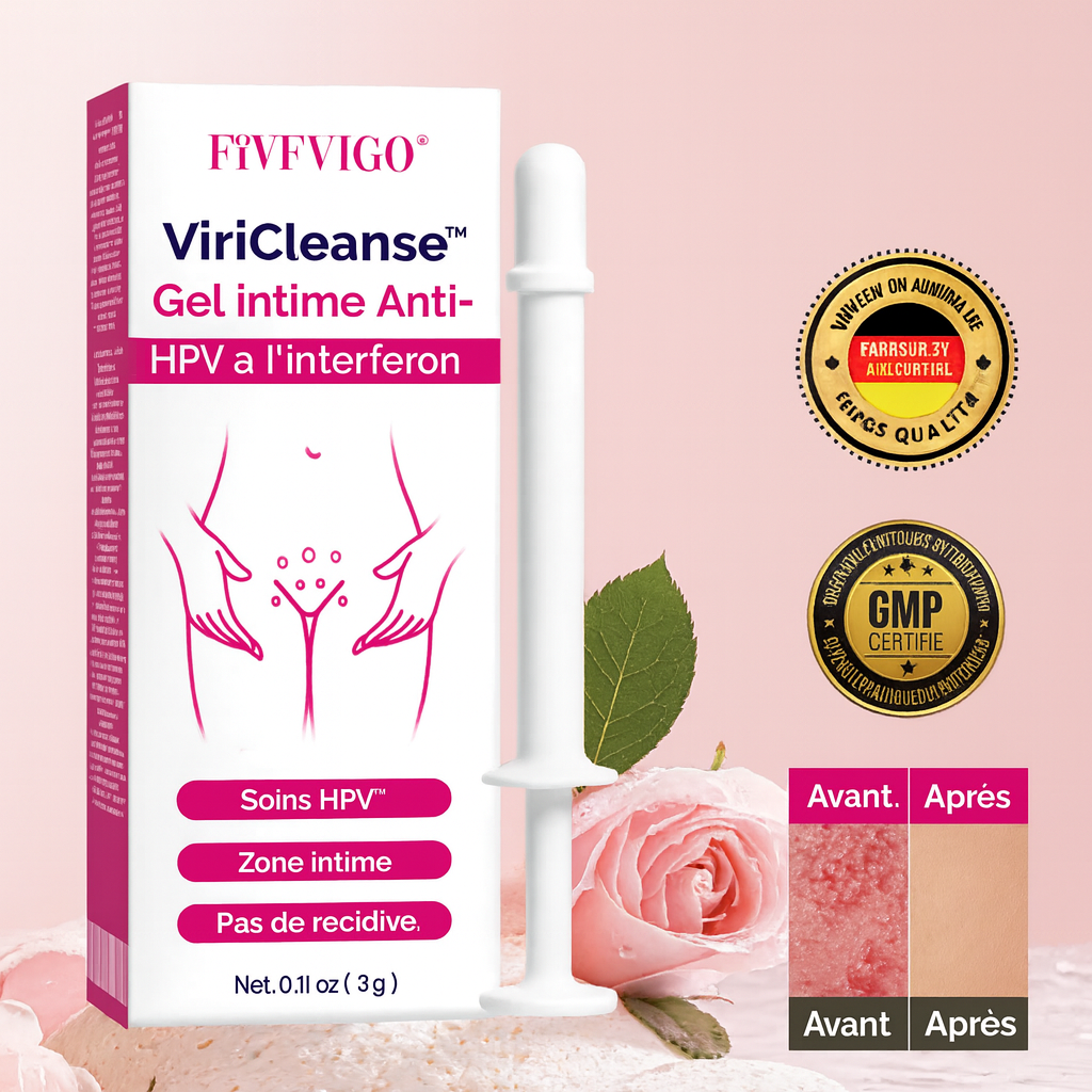ViriCleanse™ Gel Intime Anti-HPV à l’Interféron | Élimine 99,9 % des virus HPV dès les premières applications!