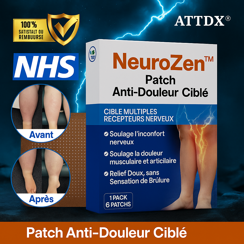 NeuroZen™ Patch Anti-Douleur Ciblé | Élimine les Douleurs Nerveuses en Moins de 15 Minutes!