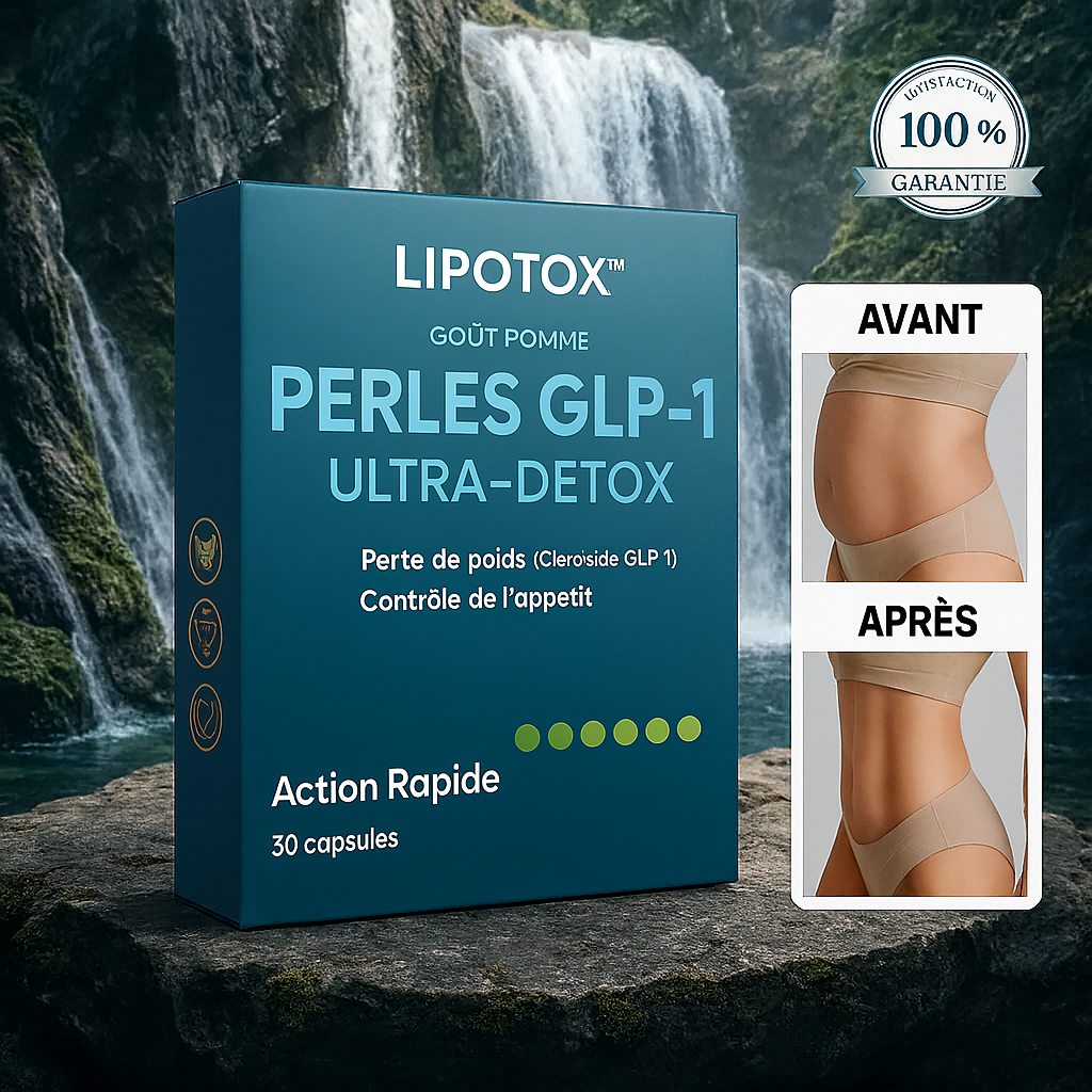 Lipotox™ Perles GLP-1 Ultra-Détox | Élimine les toxines et fait perdre du poids en 10 minutes !
