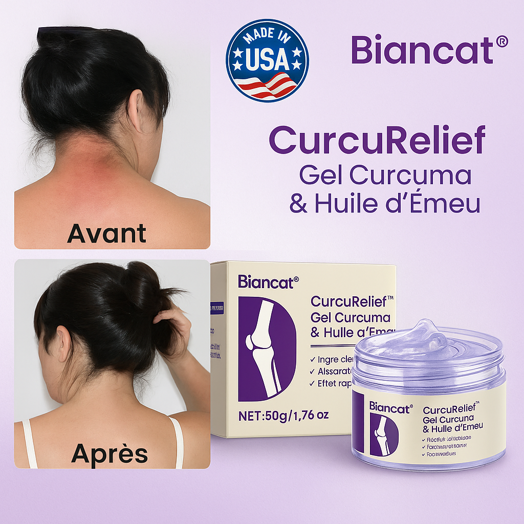 CurcuRelief™ Gel Curcuma & Huile d’Émeu | Supprime douleurs & inflammations en 3 minutes !