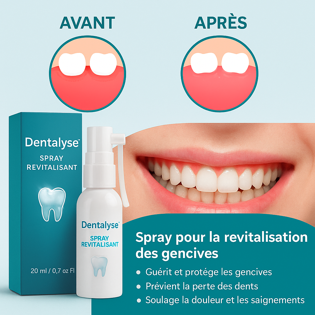 Dentalyse™ Spray Revitalisant | Dents plus blanches, gencives régénérées – en 7 jours seulement !