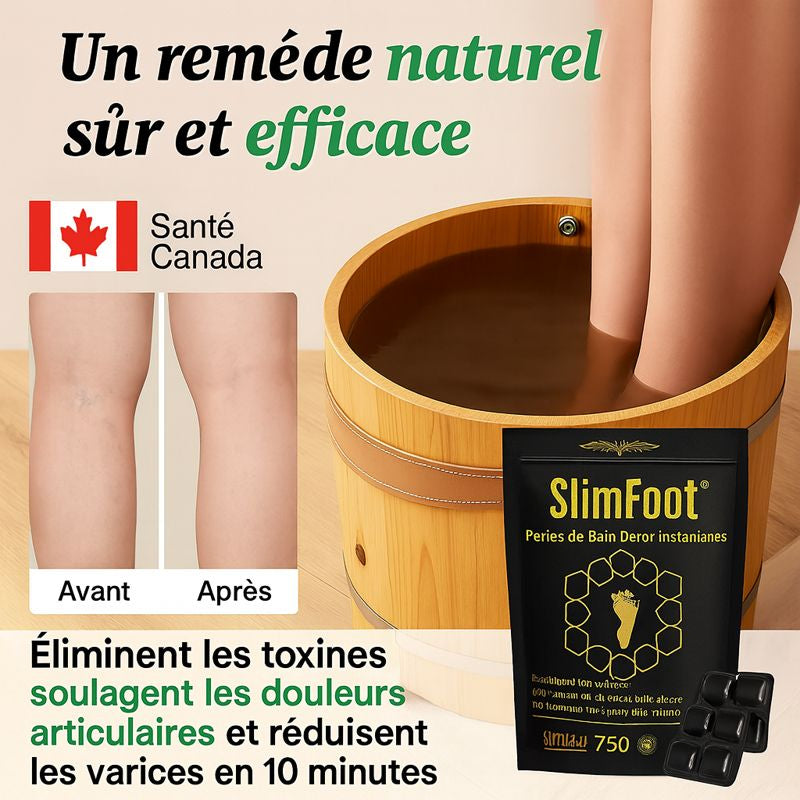 SlimFoot™ Perles Détox Instantanées | Éliminent les toxines, soulagent les douleurs articulaires et réduisent les varices en 10 minutes!