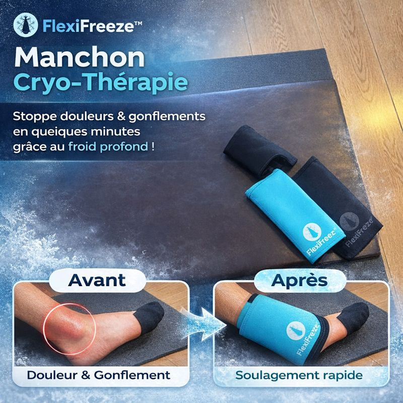 FlexiFreeze™ Manchon Cryo-Thérapie | Stoppe douleurs & gonflements en quelques minutes grâce au froid profond !