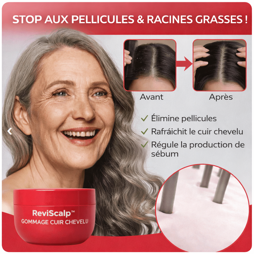 ReviScalp™ Gommage Cuir Chevelu | Exfolie et Répare Votre Cuir Chevelu en Seulement 7 Jours !
