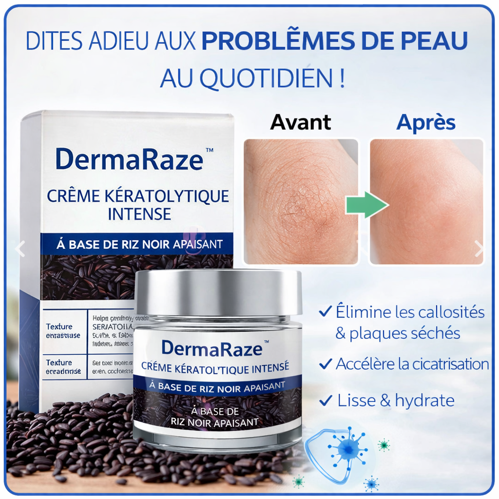 DermaRaze™ Crème Kératolytique Intense | Efface vos taches, boutons et croûtes en 3 jours chrono !