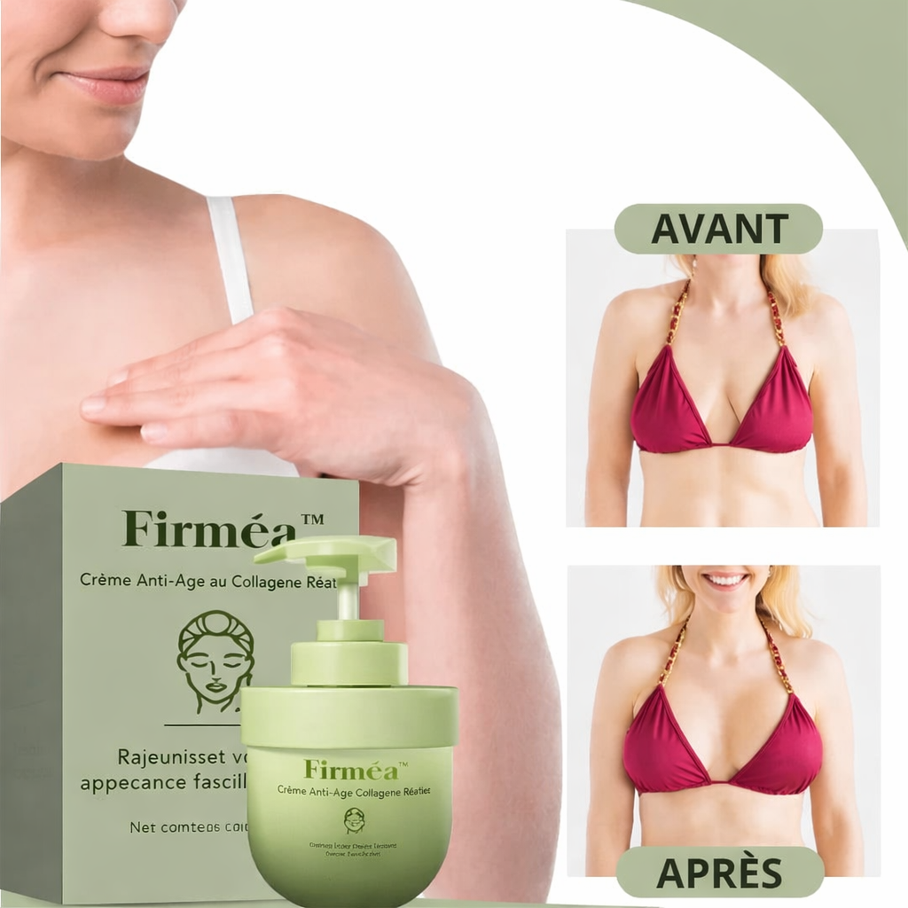 Firméa™ Crème Anti-Âge au Collagène Réactif | Lissez vos rides et votre cellulite en 10 minutes chrono !
