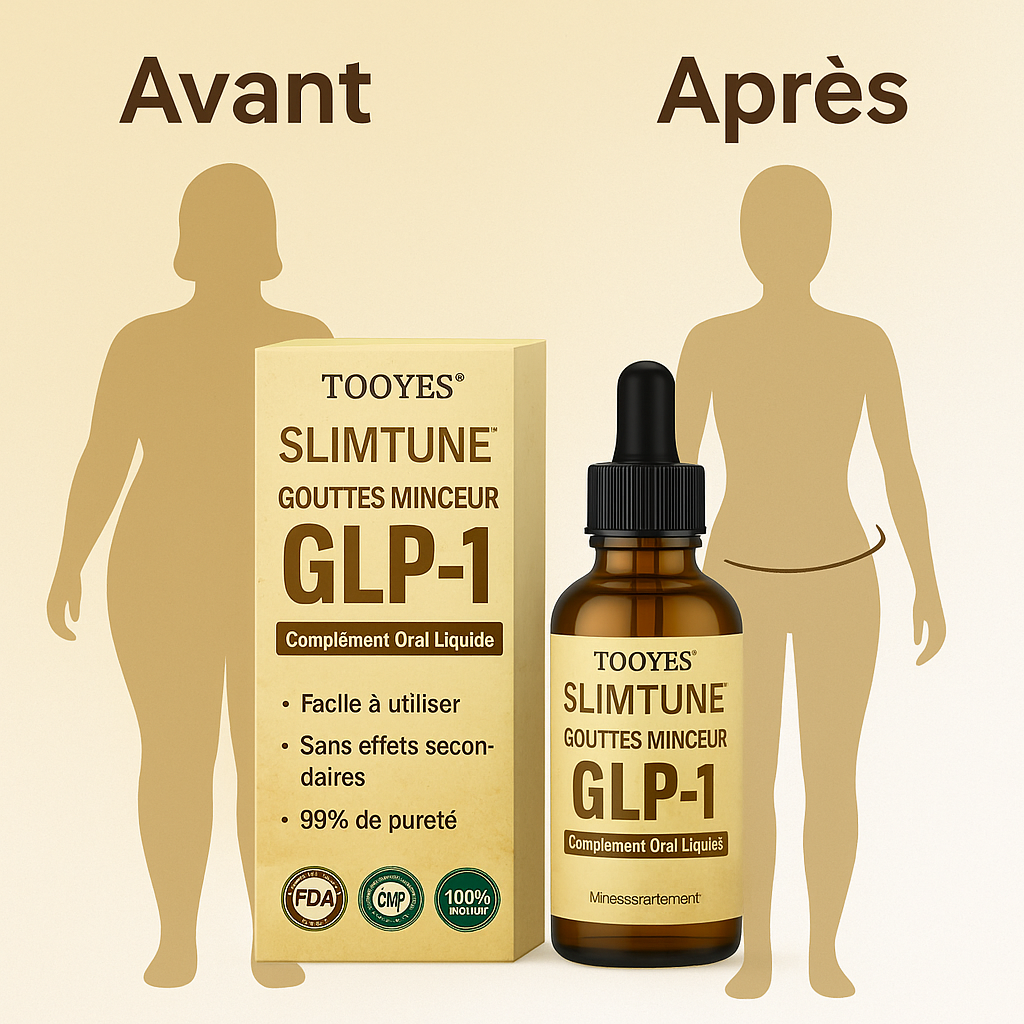 SlimTune™ Gouttes Minceur GLP-1 | Élimine les toxines et fait perdre du poids en 10 minutes!