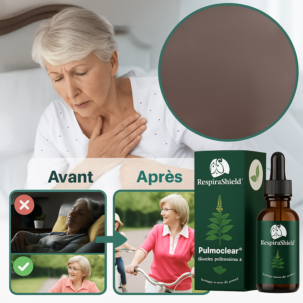 Pulmoclear™ Gouttes Pulmonaires à l’Extrait de Pin Noir | Nettoyez 95 % de vos poumons en 48h chrono!