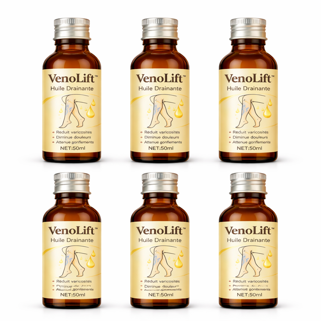VenoLift™ Huile Drainante | Dégonflez vos jambes lourdes en 7 jours ou moins !
