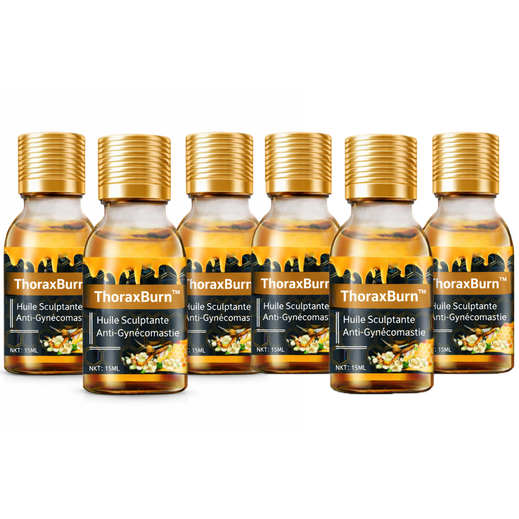 ThoraxBurn™ Huile Sculptante Anti-Gynecomastie | Éliminez la Poitrine Masculine en 7 Jours, Sans Chirurgie !