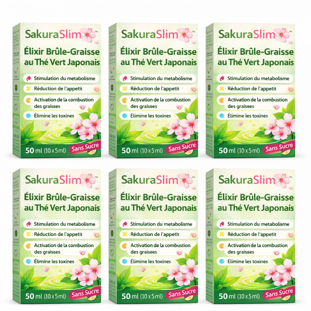 SakuraSlim™ Élixir Brûle-Graisse au Thé Vert Japonais | Éliminez Jusqu’à 5 kg de Graisse Abdominale en 7 Jours, Sans Effort !