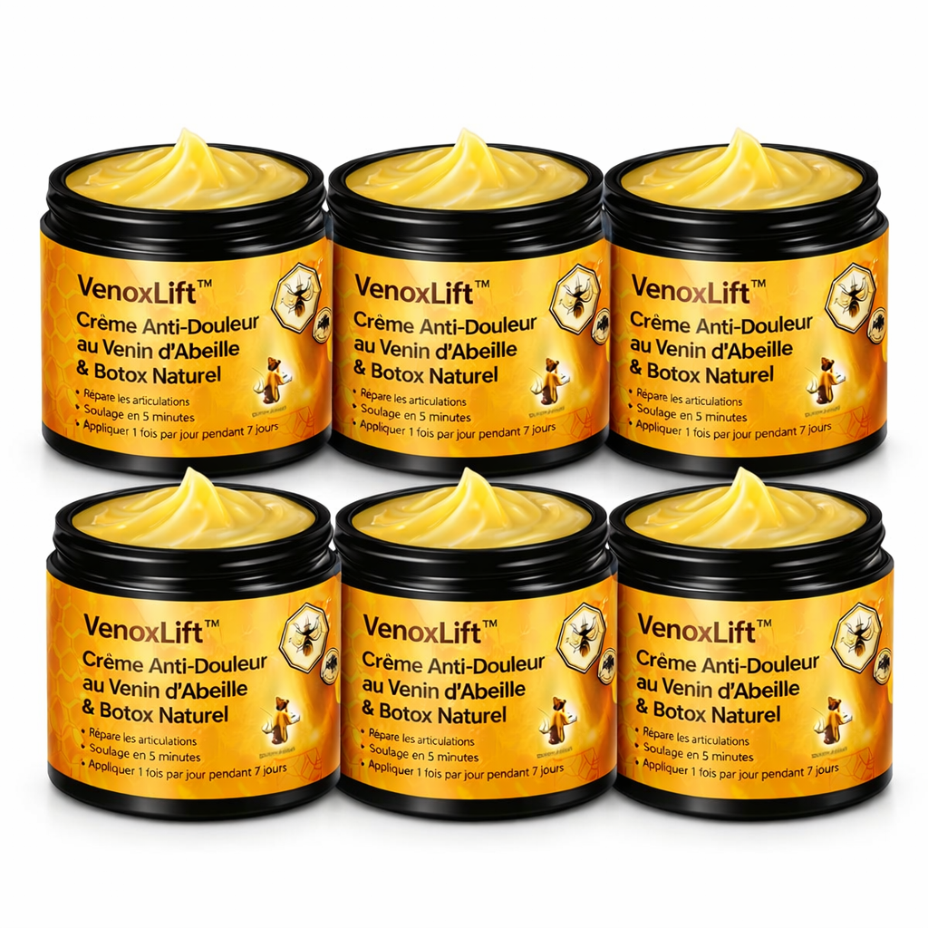 VenoxLift™ Crème Anti-Douleur au Venin d’Abeille & Botox Naturel | Répare les os fragiles et soulage en 5 minutes!