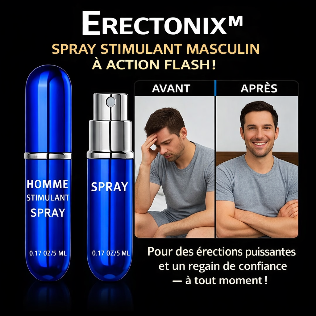 Erectonix™ Spray Stimulant Masculin à Action Flash | Retrouvez une érection en 60 secondes !