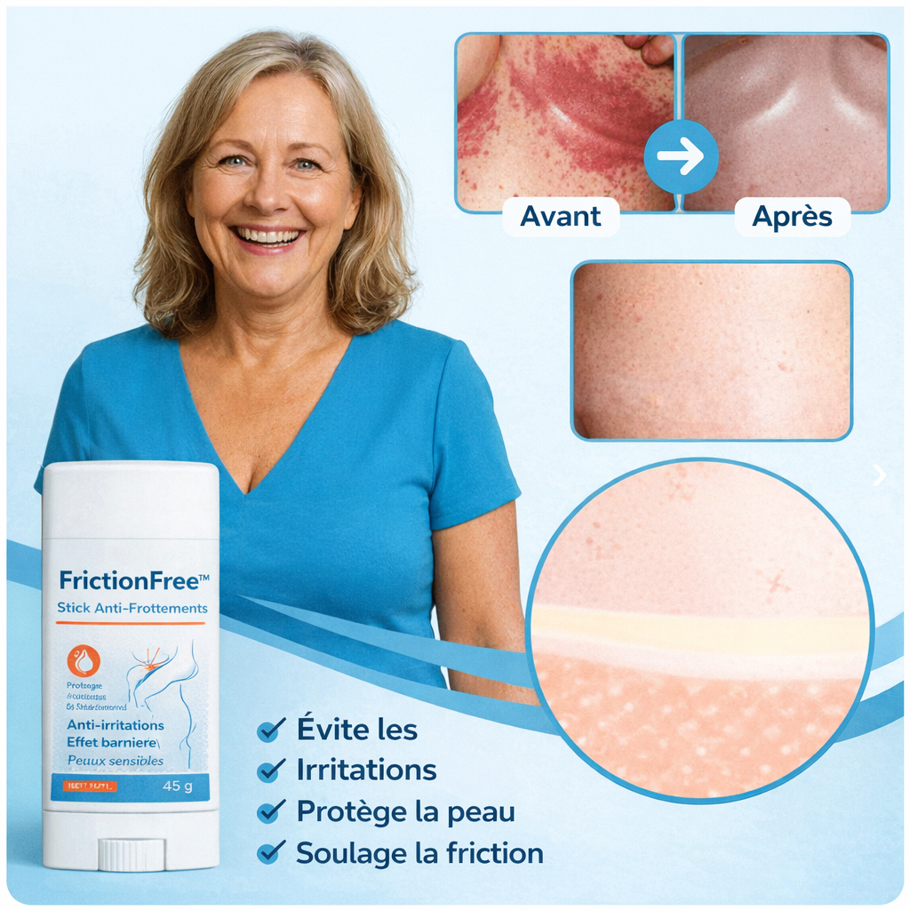 FrictionFree™ Stick Anti-Frottements | Rougeurs apaisées et confort immédiat en 2 minutes !
