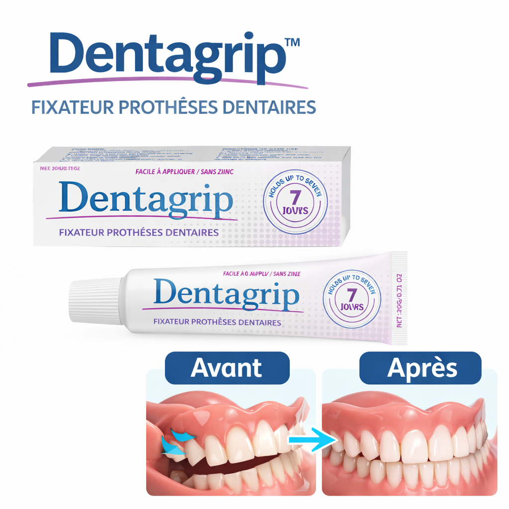 Dentagrip™ Fixateur Prothèses Dentaires Thermoplastique | Gardez vos dents parfaitement en place pendant 7 jours, sans peur ni accident !