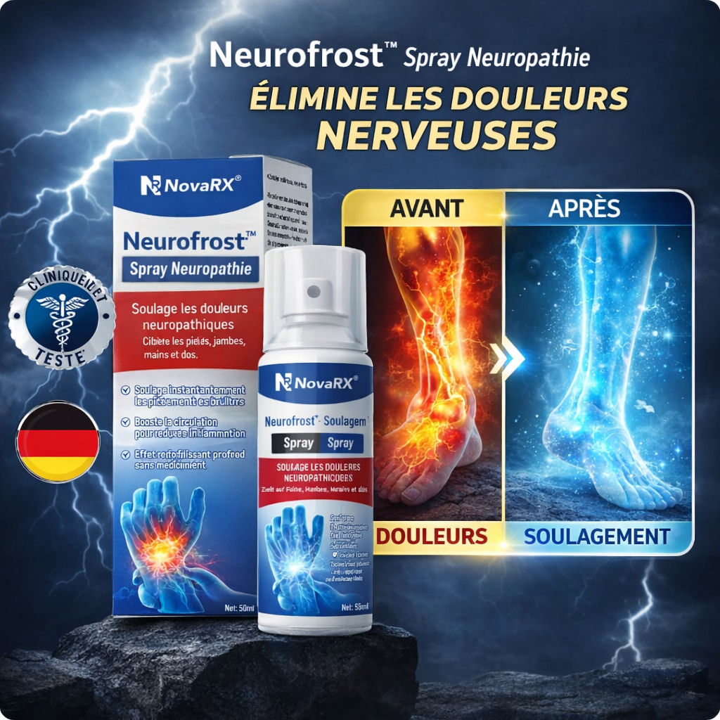 Neurofrost™ Spray Neuropathie | Soulage les brûlures et engourdissements en 60 secondes !