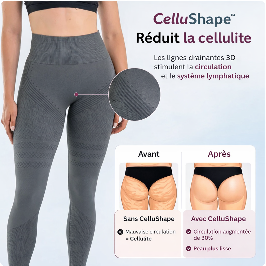 CelluShape™ Leggings Anti-Cellulite Sculptant | Affinez votre silhouette et lissez votre peau en quelques minutes !