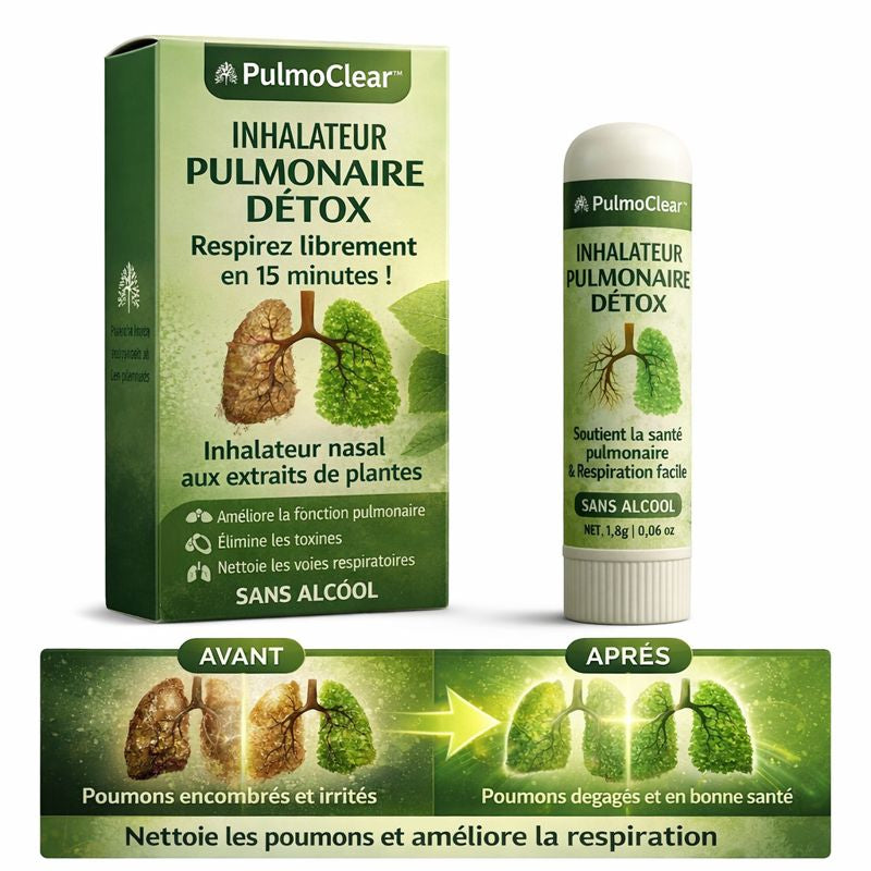 PulmoClear™ Inhalateur Pulmonaire Détox | Respirez librement en 15 minutes !