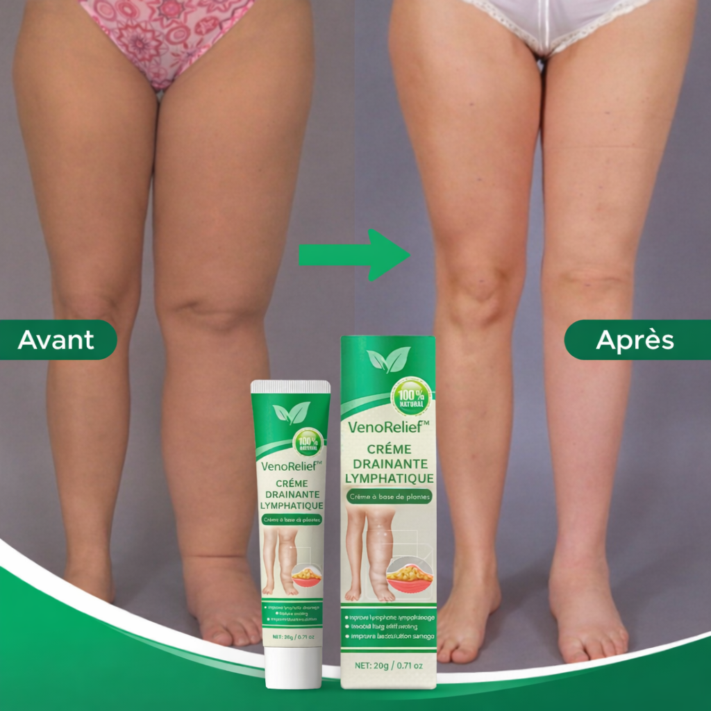 VenoRelief™ Crème Drainante Lymphatique | Retrouver des jambes légères en 24 heures chrono !