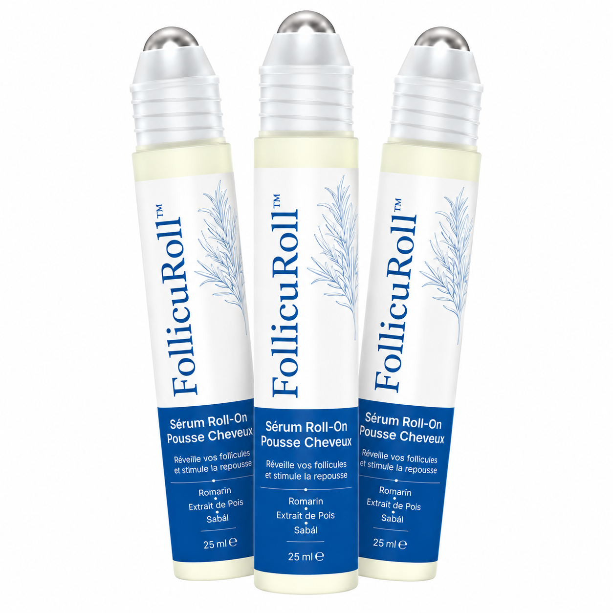 FollicuRoll™ Sérum Roll-On Pousse Cheveux | Réveillez vos follicules endormis et retrouvez des cheveux plus denses en 3 semaines !