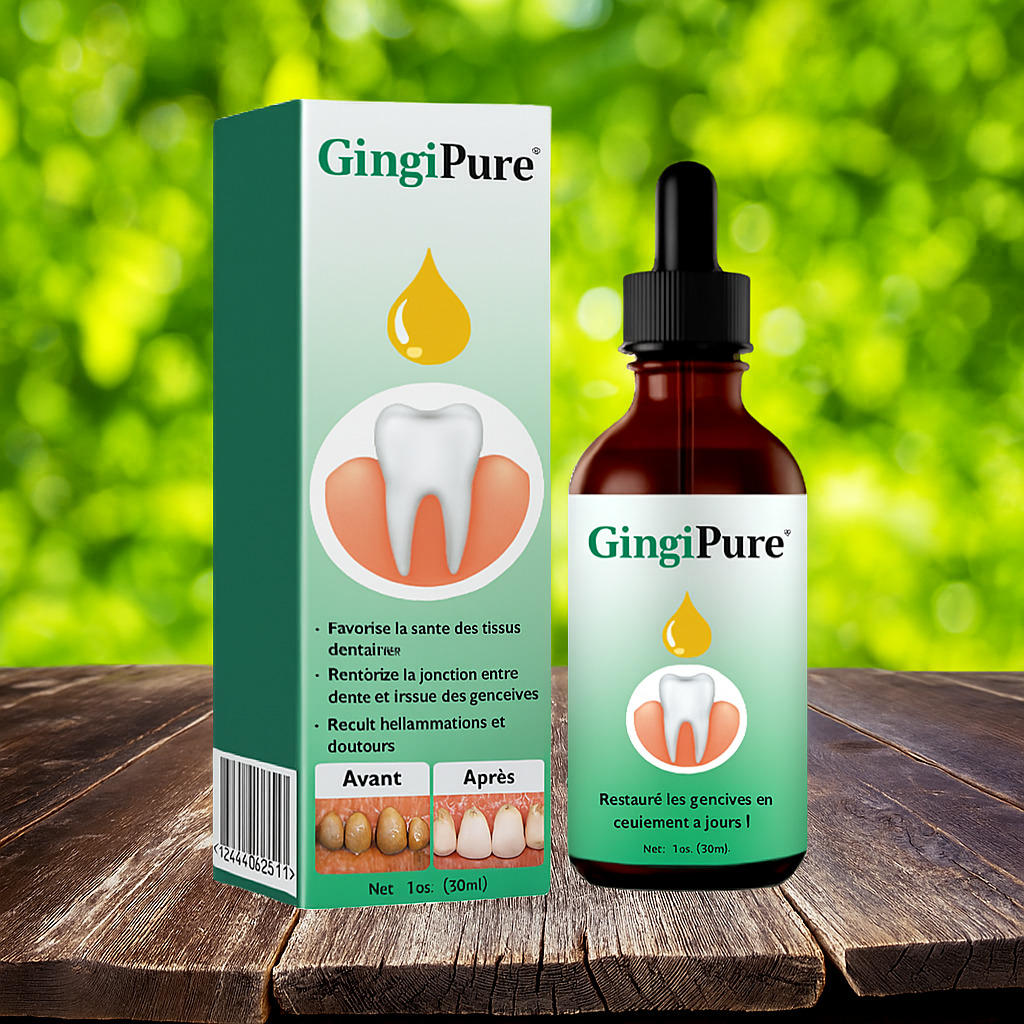 GingiPure™ Gouttes Naturelles pour les Gencives | Restaure les gencives en seulement 3 jours!