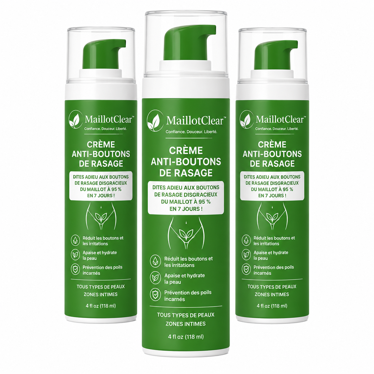 MaillotClear™ Crème Anti-Boutons de Rasage | Dites adieu aux boutons de rasage disgracieux du maillot à 95 % en 7 jours !