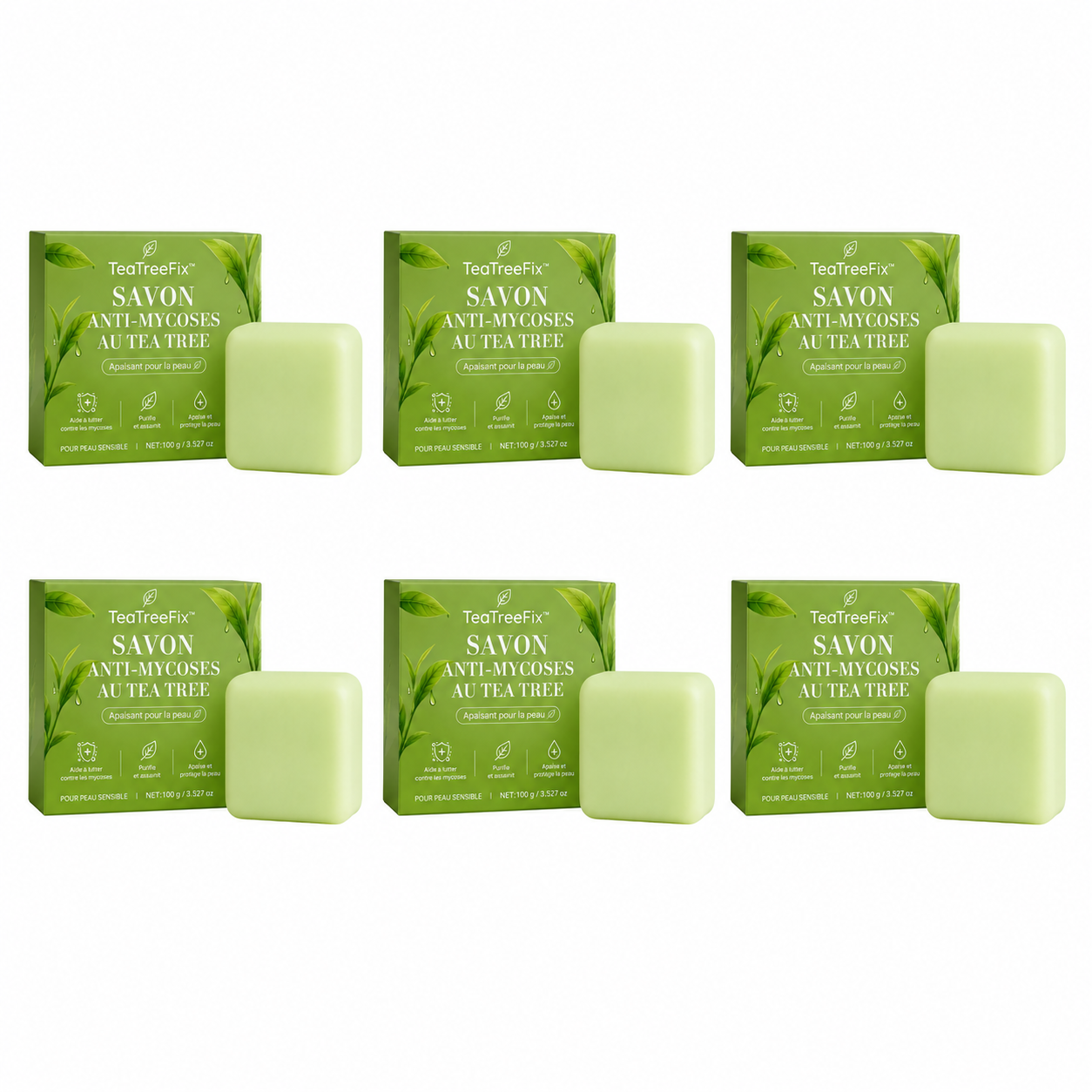 TeaTreeFix™ Savon Anti-Mycoses au Tea Tree | Éliminez champignons, odeurs et démangeaisons en 2 semaines !