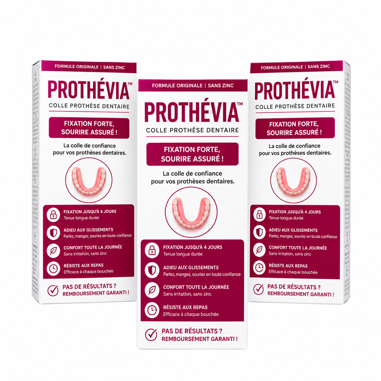 Prothévia™ Colle Prothèse Dentaire | Fixez votre dentier jusqu’à 4 jours, sans glissement ni irritation !