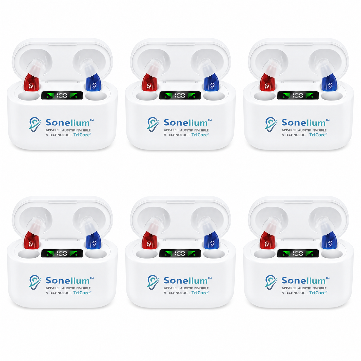 Sonelium™ Appareil Auditif Invisible à Technologie TriCore | Entendez parfaitement en 3 secondes, sans aucun sifflement !