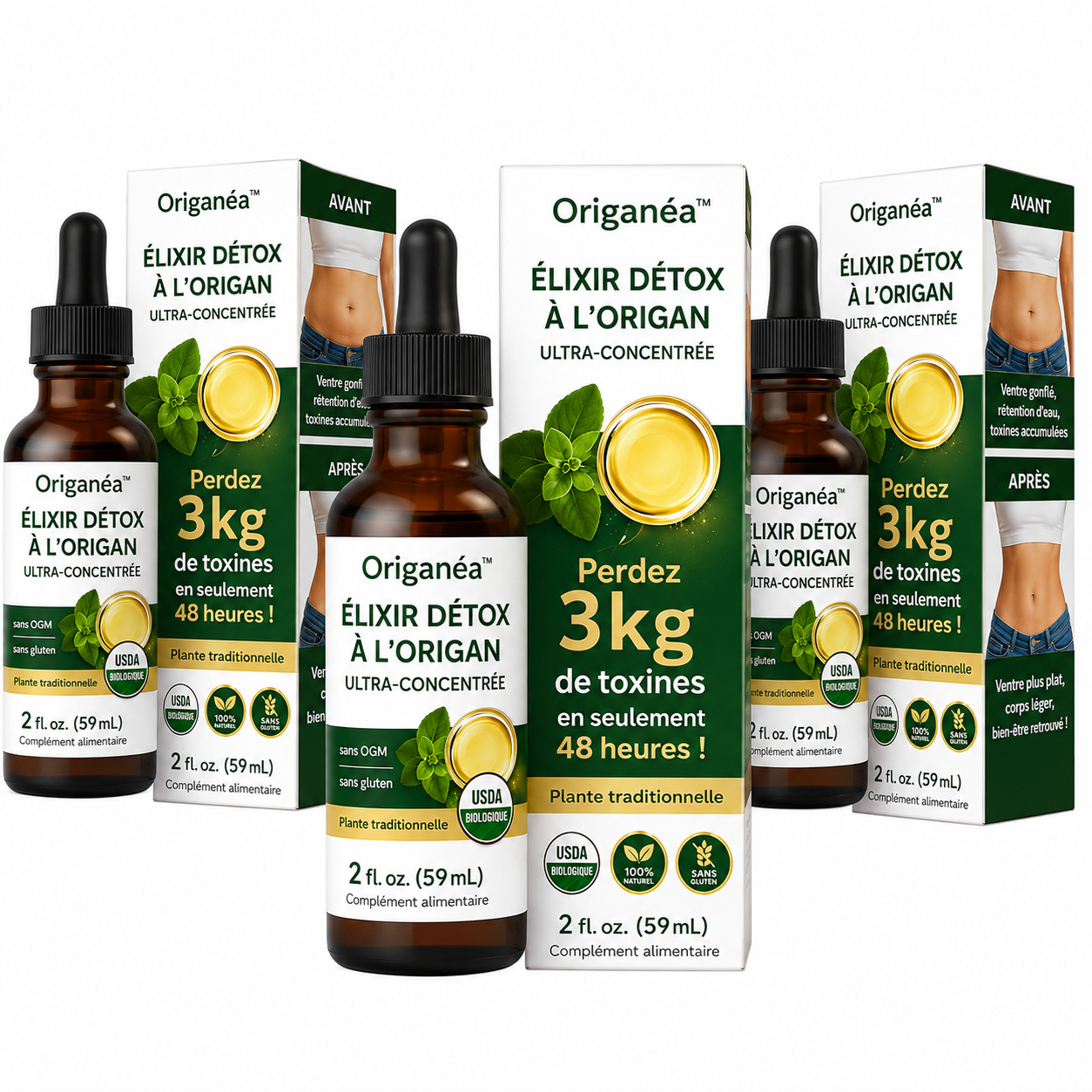 Origanéa™ Élixir Détox à l’Origan Ultra-Concentré | Perdez 3 kg de toxines en seulement 48 heures !