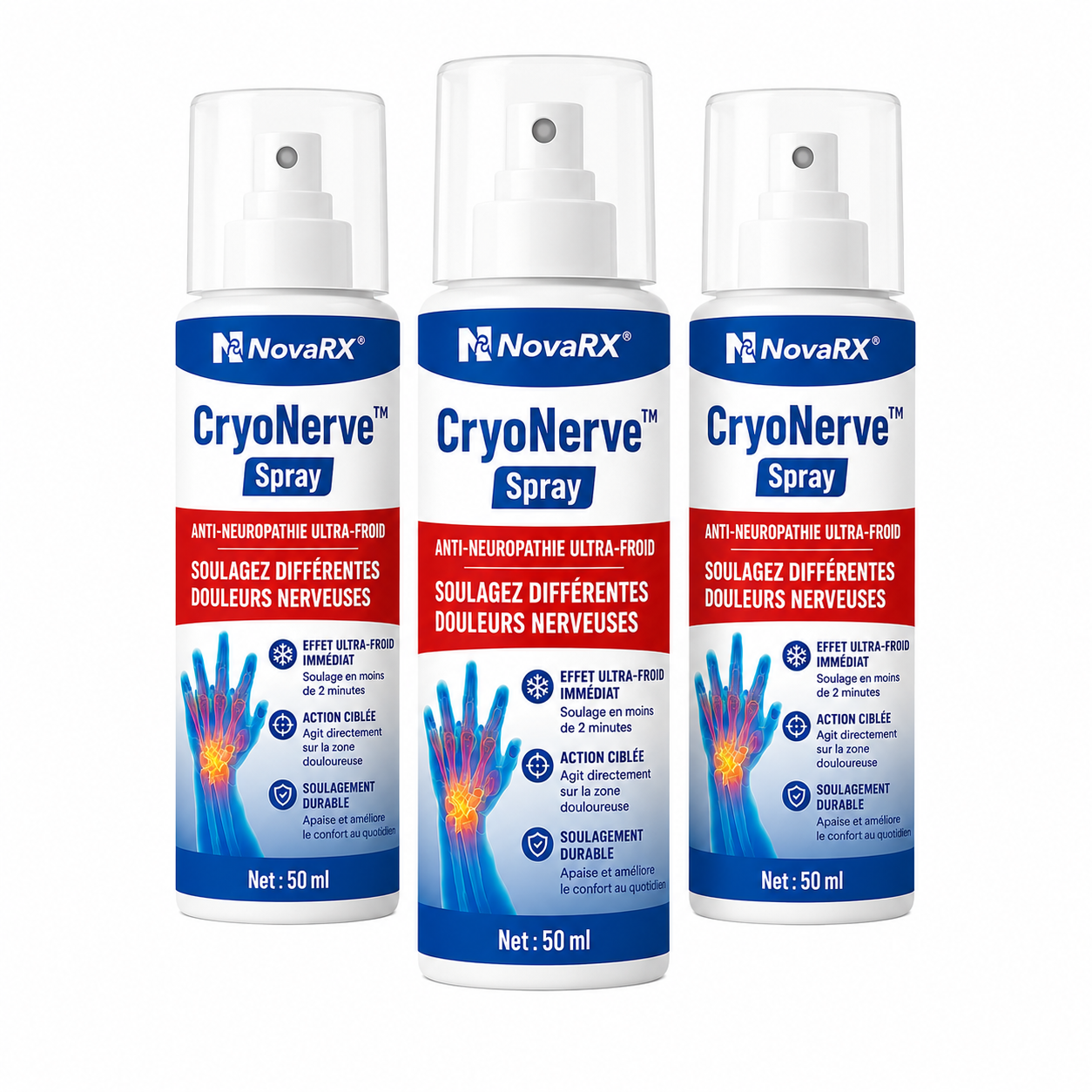 CryoNerve™ Spray Anti-Neuropathie Ultra-Froid | Stoppe les douleurs nerveuses en moins de 2 minutes!