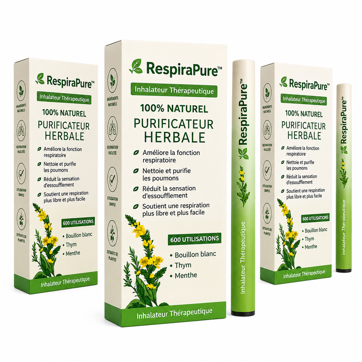 RespiraPure™ Inhalateur Thérapeutique | Débouche vos poumons et stoppe l’essoufflement en 90 secondes!