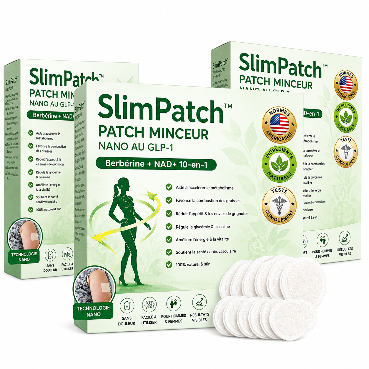SlimPatch™ Patch Minceur Nano au GLP-1 | Perdez jusqu’à 7 kg en 7 jours sans régime ni effort !