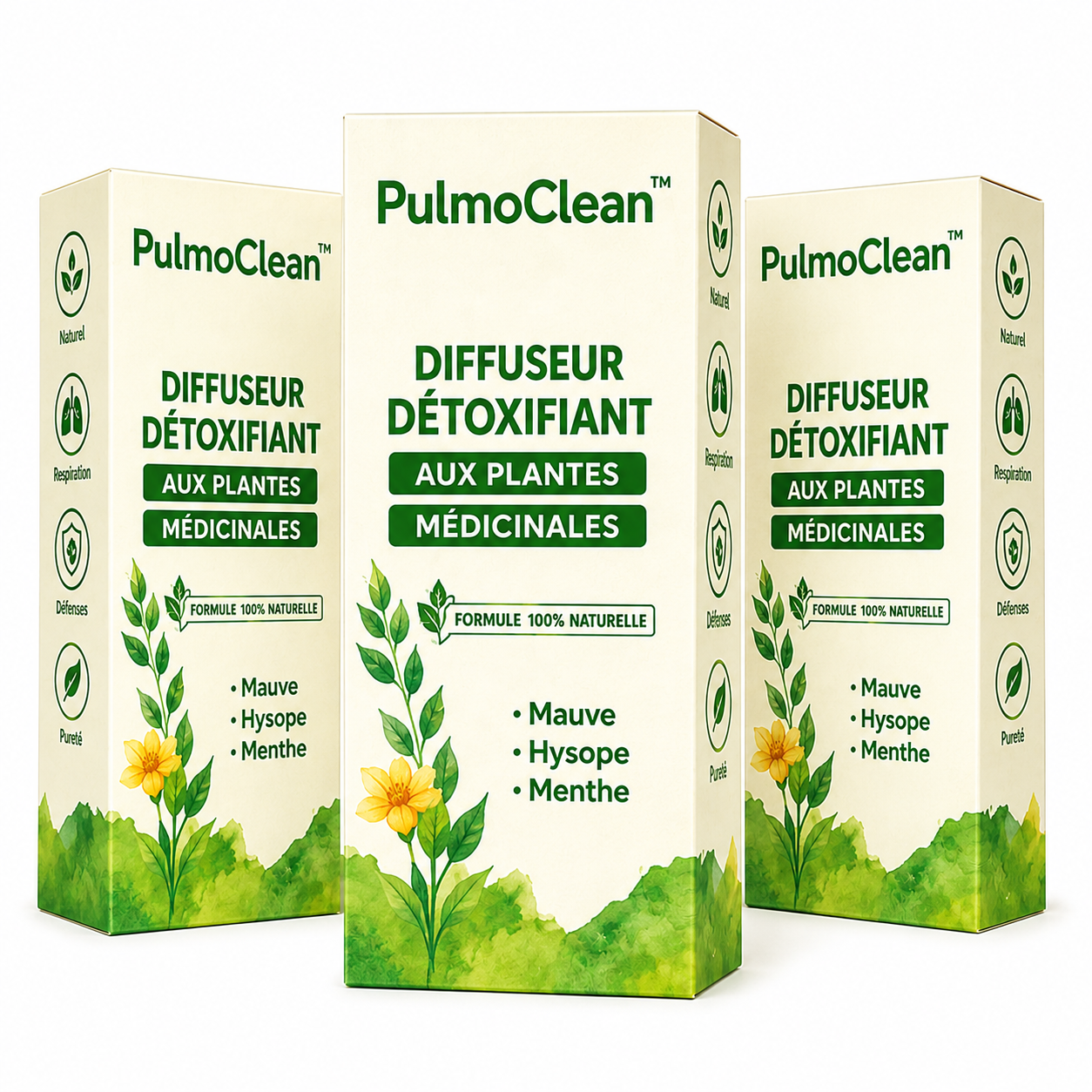 PulmoClean™ Diffuseur Détoxifiant aux Plantes Médicinales | Débouche les poumons et élimine 90 % du mucus en 5 minutes!