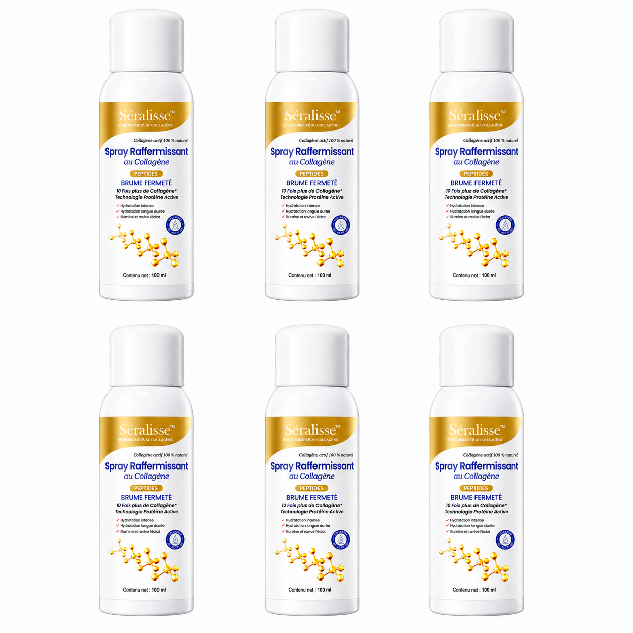 Séralisse™ Spray Raffermissant au Collagène | Raffermissez, lissez et hydratez votre peau relâchée en quelques jours !