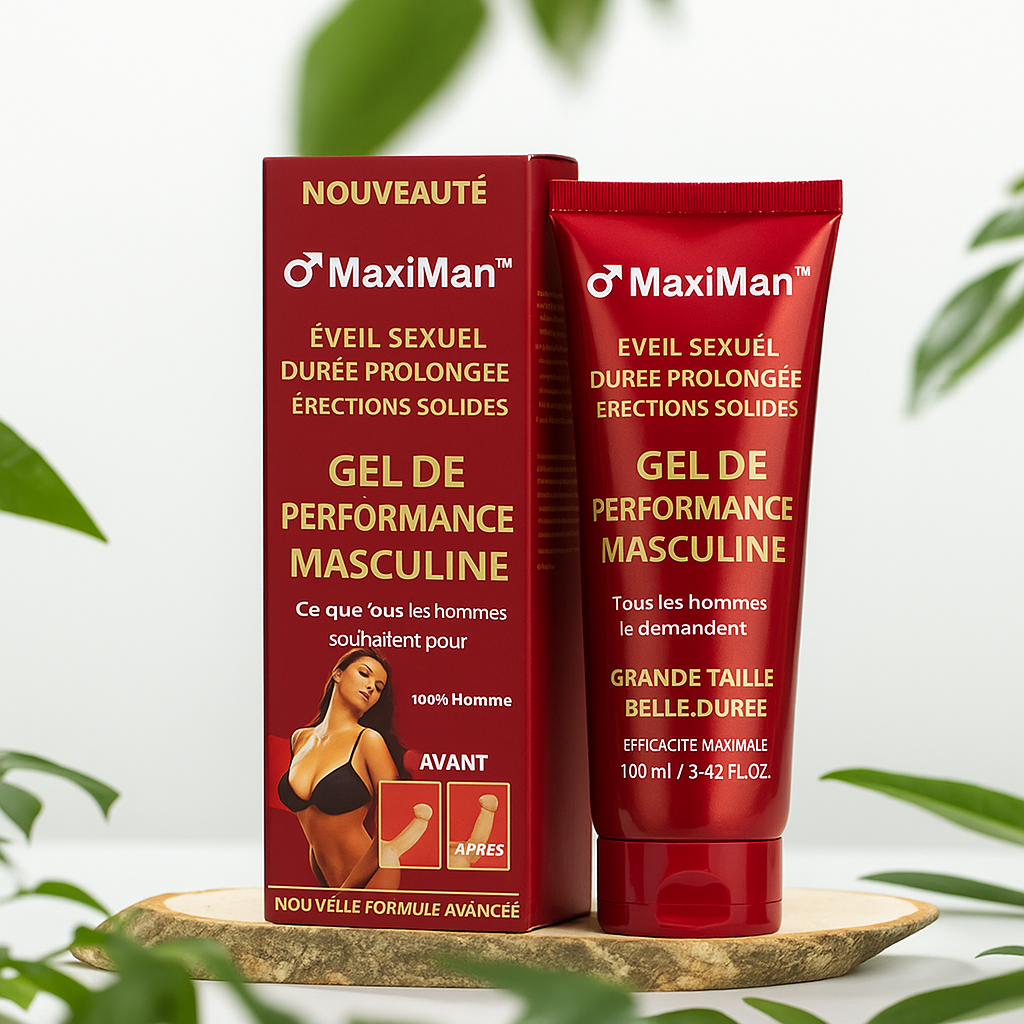 MaxiMan™ Gel de Performance Masculine | Augmentez la taille de votre pénis de 10 cm et gagnez jusqu’à 2 heures d’endurance!